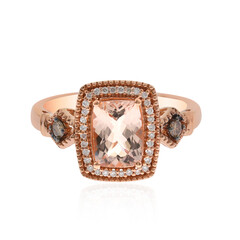 Anillo en oro con Morganita AAA