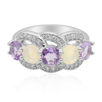 Anillo en plata con Amatista