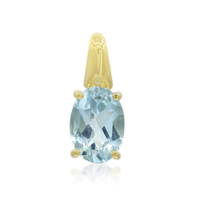 Colgante en plata con Topacio azul cielo