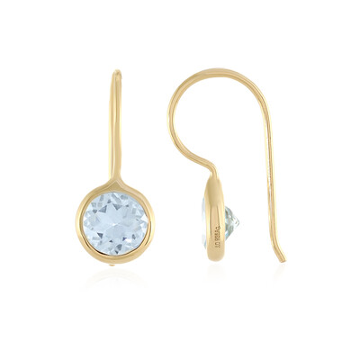 Pendientes en plata con Topacio azul cielo