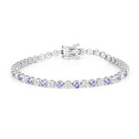 Brazalete en plata con Tanzanita
