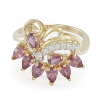 Anillo en oro con Zafiro Padparascha no calentado (AMAYANI)