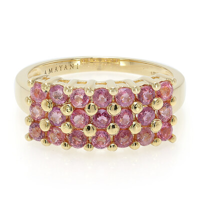 Anillo en oro con Zafiro Padparascha no calentado (AMAYANI)