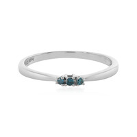 Anillo en plata con Diamante azul I3