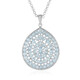 Collar en plata con Topacio azul cielo