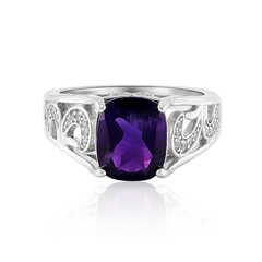Anillo en plata con Amatista de Zambia