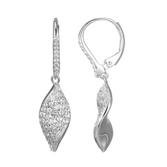 Pendientes en plata con Topacio blanco