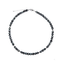 Collar en plata con Cuarzo ojos de tigre antracita