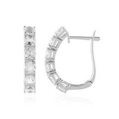Pendientes en plata con Topacio blanco
