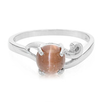 Anillo en plata con Escapolita ojo de gato