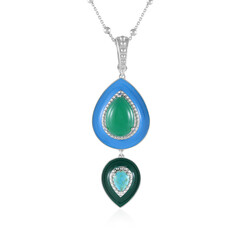 Collar en plata con Ónix verde (Dallas Prince Designs)