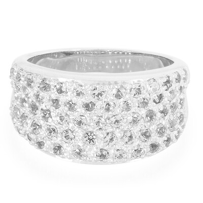 Anillo en plata con Topacio blanco
