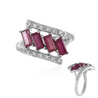 Anillo en plata con Rubí