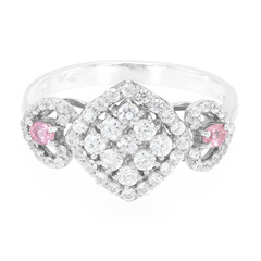 Anillo en plata con Zafiro Padparadscha