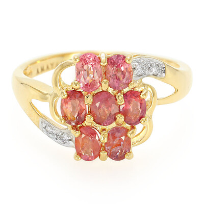 Anillo en oro con Zafiro Padparascha no calentado (AMAYANI)