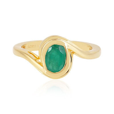 Anillo en plata con Esmeralda de Brasil