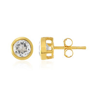 Pendientes en plata con Topacio blanco