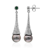 Pendientes en plata con Perla cultivada de Tahití (TPC)