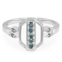 Anillo en plata con Diamante fantasía