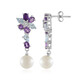 Pendientes en plata con Perla blanca Freshwater