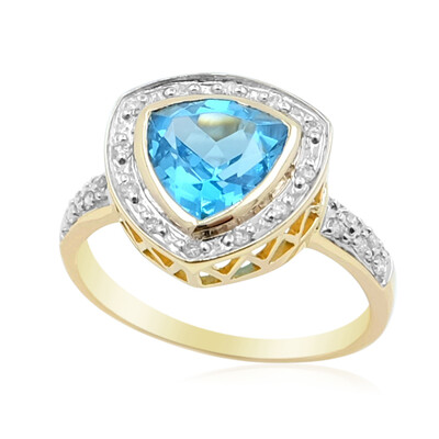Anillo en oro con Topacio de Marambaia