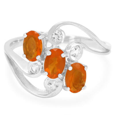 Anillo en plata con Ópalo de fuego de Buriti