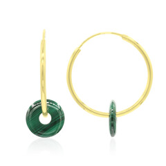 Pendientes en plata con Malaquita