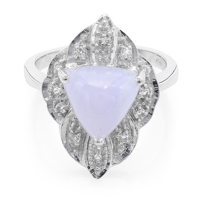 Anillo en plata con Ágata de lazo azul