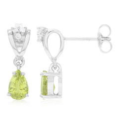 Pendientes en plata con Turmalina cuprífera