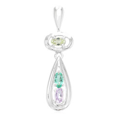 Colgante en plata con Turmalina cuprífera