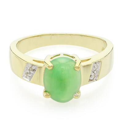 Anillo en plata con Crisoprasa imperial