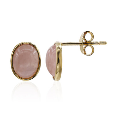 Pendientes en plata con Cuarzo rosa