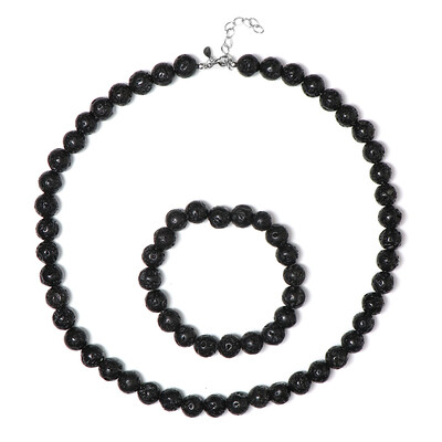 Set en plata con Perla de lava