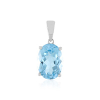 Colgante en plata con Topacio azul cielo