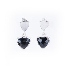 Pendientes en plata con Ónix negro