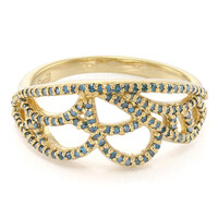 Anillo en plata con Diamante fantasía