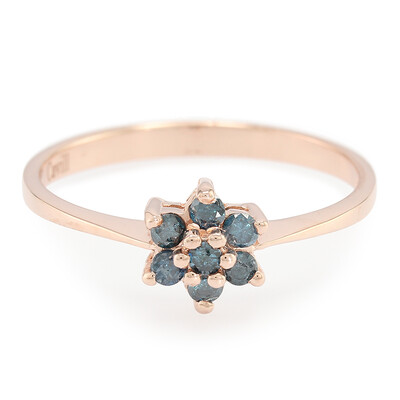 Anillo en plata con Diamante fantasía