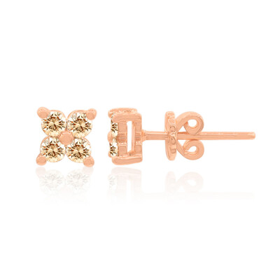 Pendientes en oro con Diamante rosa de Francia de Argyle SI1 (Annette)