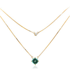 Collar en oro con Esmeralda Colombiana de Muzo (de Melo)
