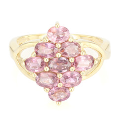 Anillo en oro con Zafiro Padparascha no calentado (AMAYANI)