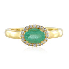 Anillo en plata con Esmeralda de Rusia