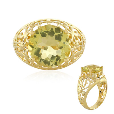 Anillo en plata con Quarzo limón