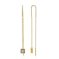 Pendientes en plata con Topacio blanco