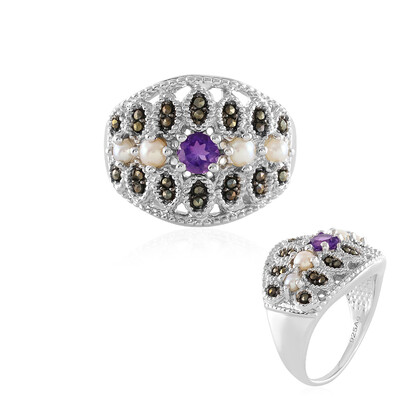 Anillo en plata con Amatista