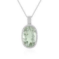 Collar en plata con Amatista verde