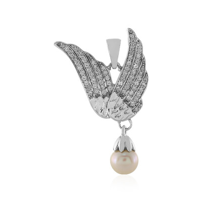 Colgante en plata con Perla blanca Freshwater