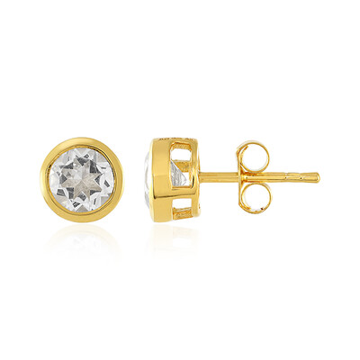 Pendientes en plata con Topacio blanco