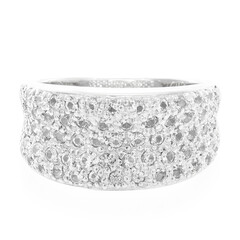 Anillo en plata con Topacio blanco