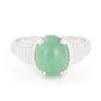 Anillo en plata con Crisoprasa imperial