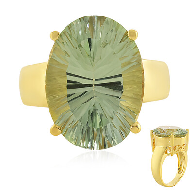 Anillo en plata con Amatista verde